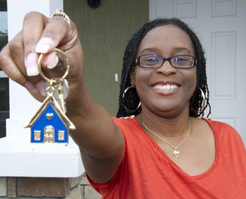 Vanita Nedd holds the keys to her new townhouse