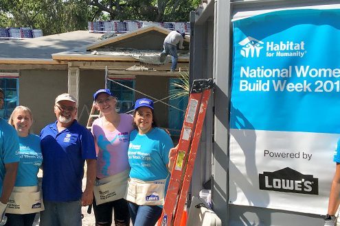 Lowe’s participates on Tampa build site for Habitat National Women Build Week