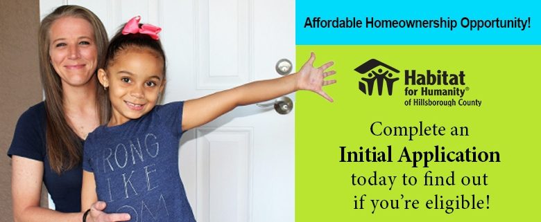 Habitat Hillsborough Homeowner Opportunity Initial Application Process