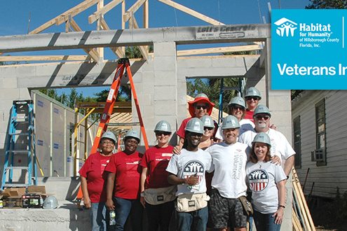 Habitat Hillsborough and Bank of America Officially “Raise the Roof” on Second Veterans Build Home