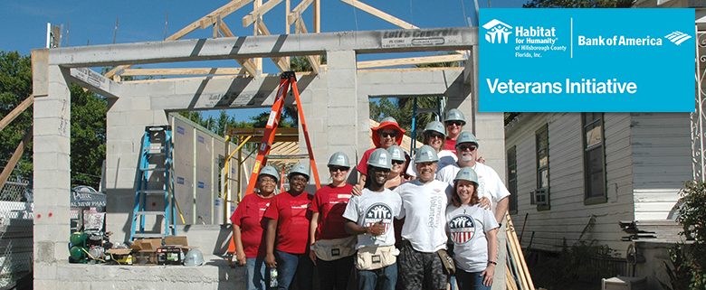 Habitat Hillsborough and Bank of America Officially “Raise the Roof” on Second Veterans Build Home