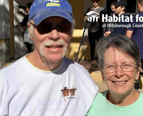 Habitat Hillsborough Global Village team builds “Lego-like” house from recycled plastic bricks