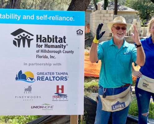 Greater Tampa REALTORS partner with Habitat Hillsborough for “Real Estate Build” to build for two families