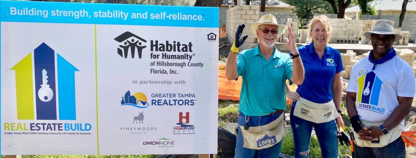 Greater Tampa REALTORS partner with Habitat Hillsborough for “Real Estate Build” to build for two families