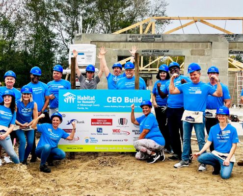 Habitat Hillsborough’s first CEO Build begins construction on home for a local family.